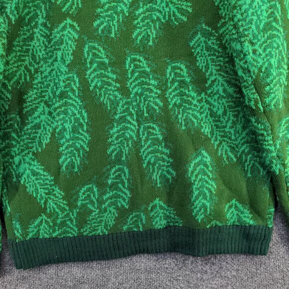 Blizzard Bay Men's Knit Ugly Sweater Large Long Sleeve Green Crew Neck Acrylic - Picture 6 of 12